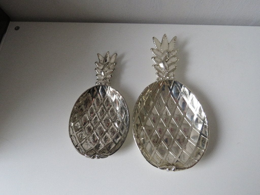 Vintage koppel ananas schaaltjes vide poche, Ophalen of Verzenden
