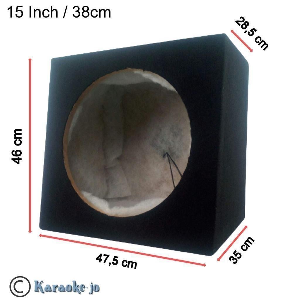 Subwoofer MDF Behuizing 15 Inch 38 Cm 57 Liter, Ophalen of Verzenden, Nieuw