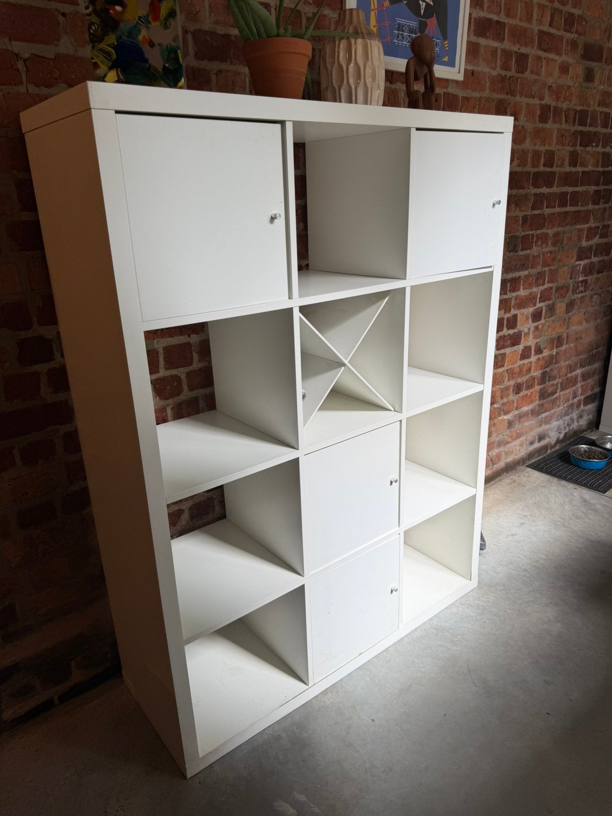 Meuble Ikea de 12 cases avec 4 tiroirs integres en bon etat, Maison & Meubles, Enlèvement, Comme neuf