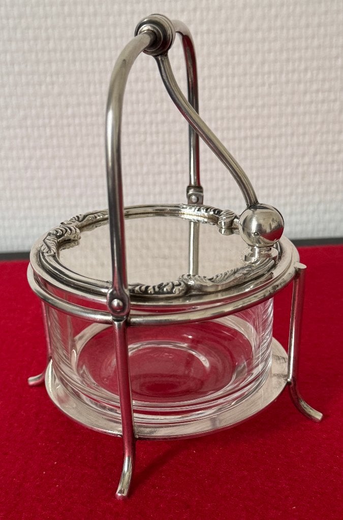 Pot à Moutarde en Argent Plaqué de chez Wiskemann, Enlèvement ou Envoi, Argent