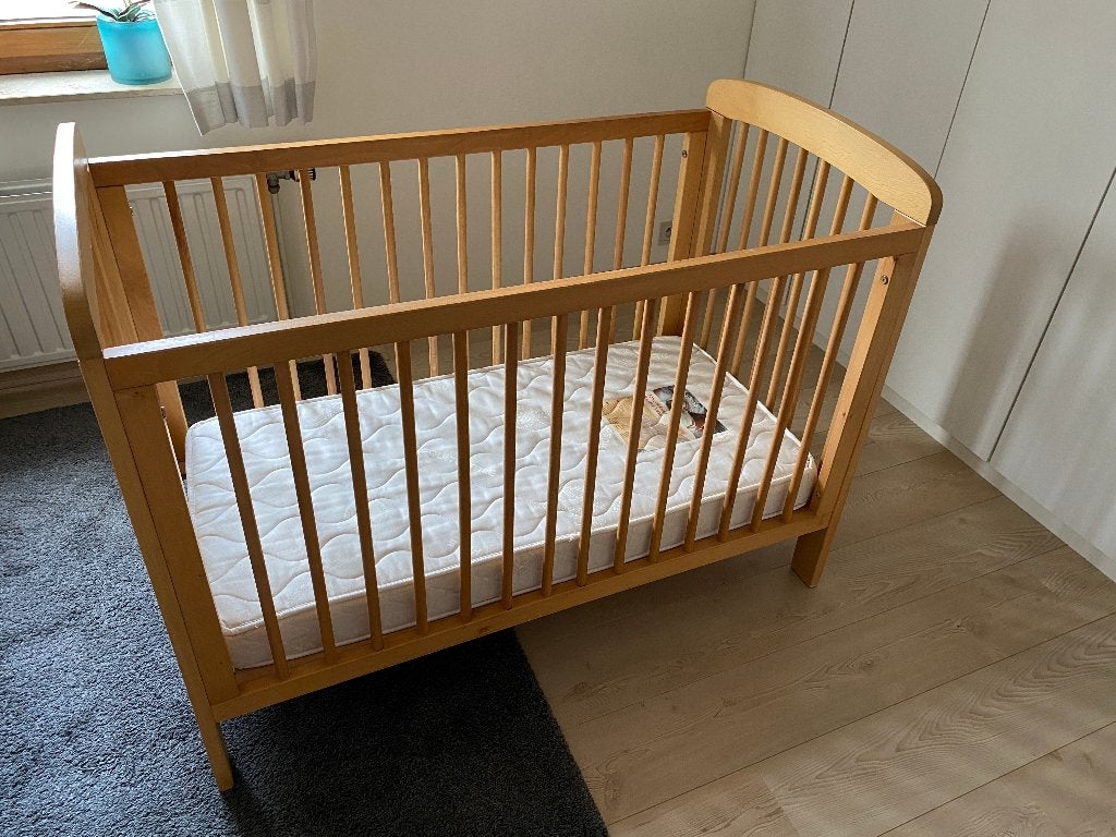 babybedje, Ophalen, Zo goed als nieuw, Minder dan 140 cm, Matras