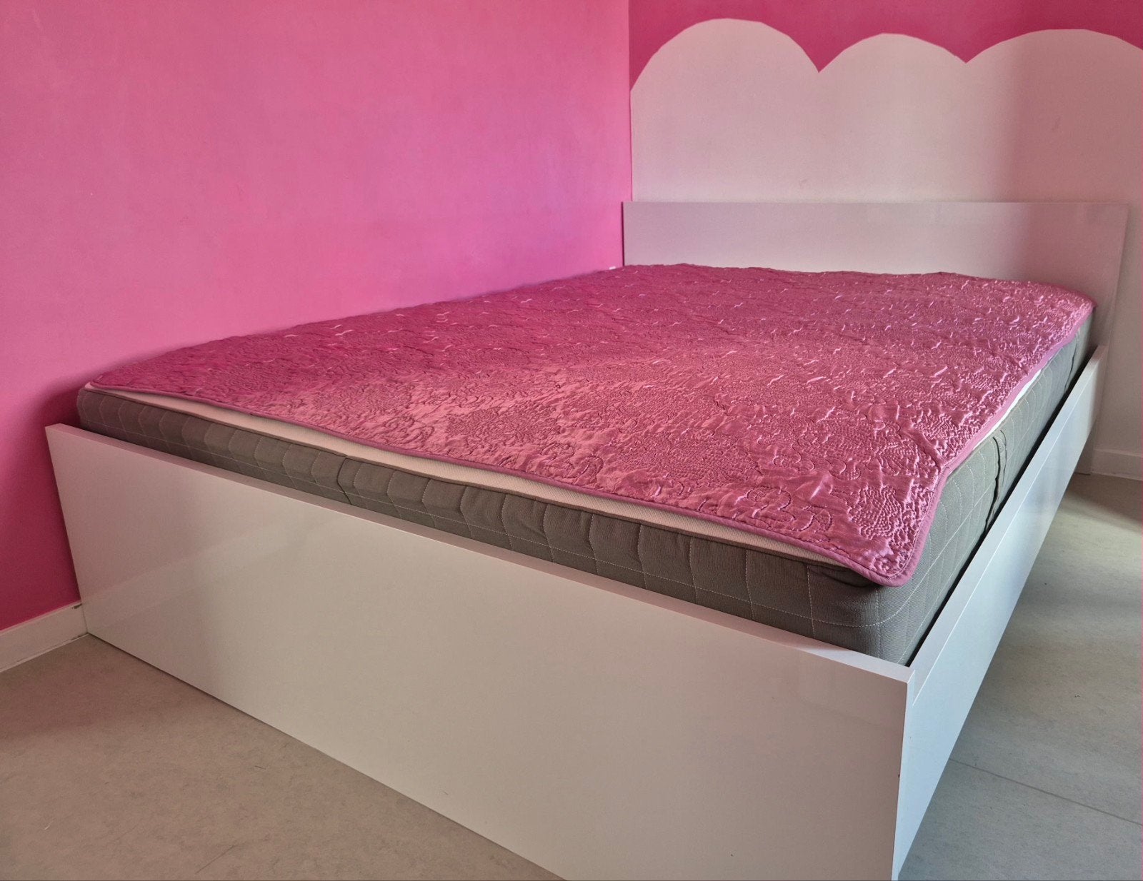 2p bed + matras, Maison & Meubles, Chambre à coucher | Lits, Autres dimensions, Comme neuf, Enlèvement, 200 cm