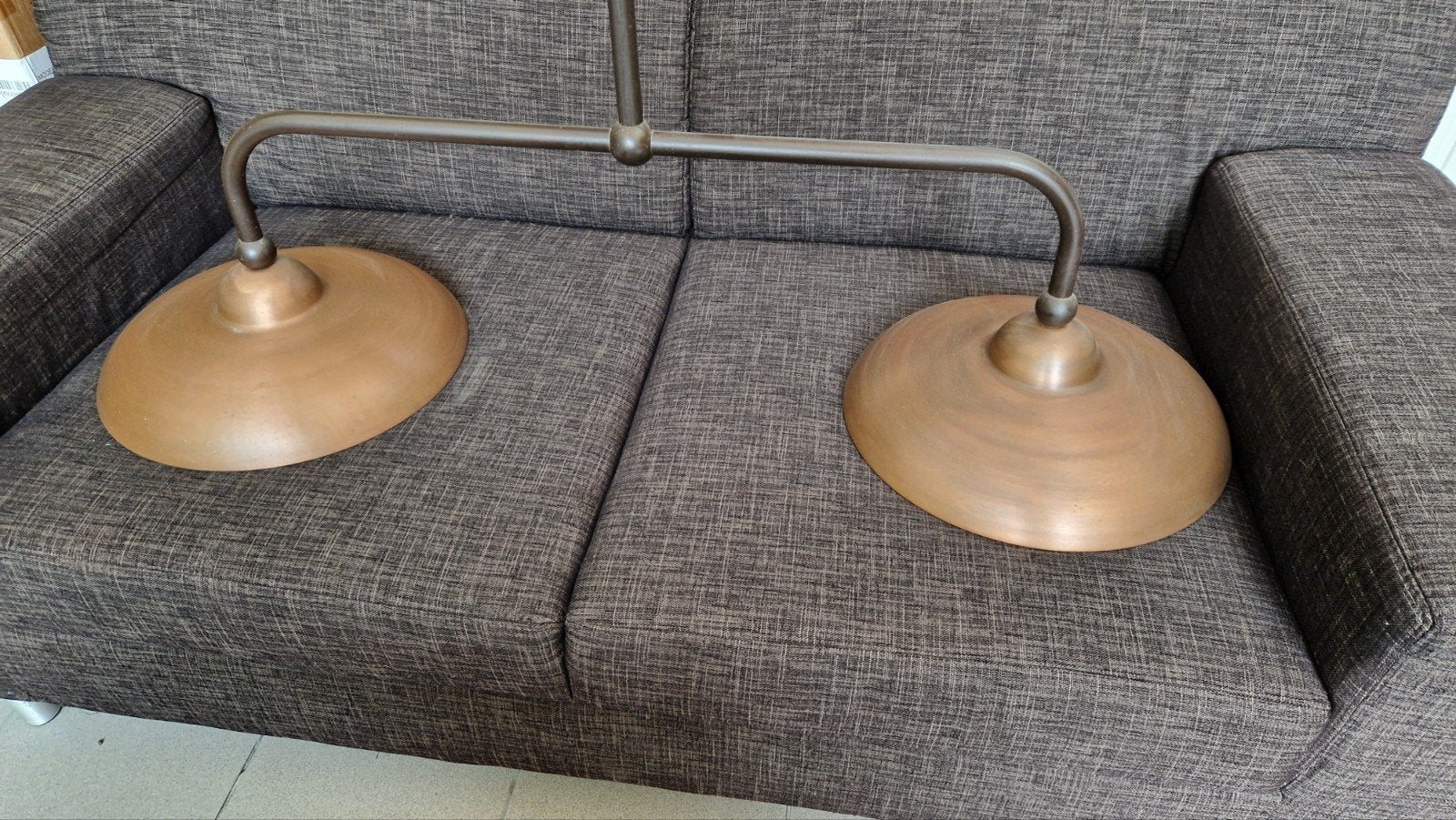 Mooie metalen luster. Past in landelijk/hedendaagse woning, Huis en Inrichting, Ophalen