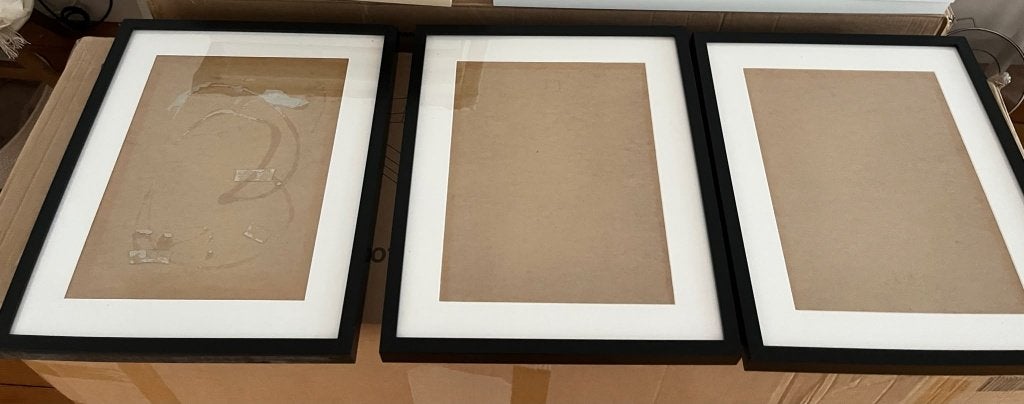 3 x zwarte Ikea Fotolijsten 40 x 50 cm, Autres types, Noir, Portrait et paysage, Comme neuf
