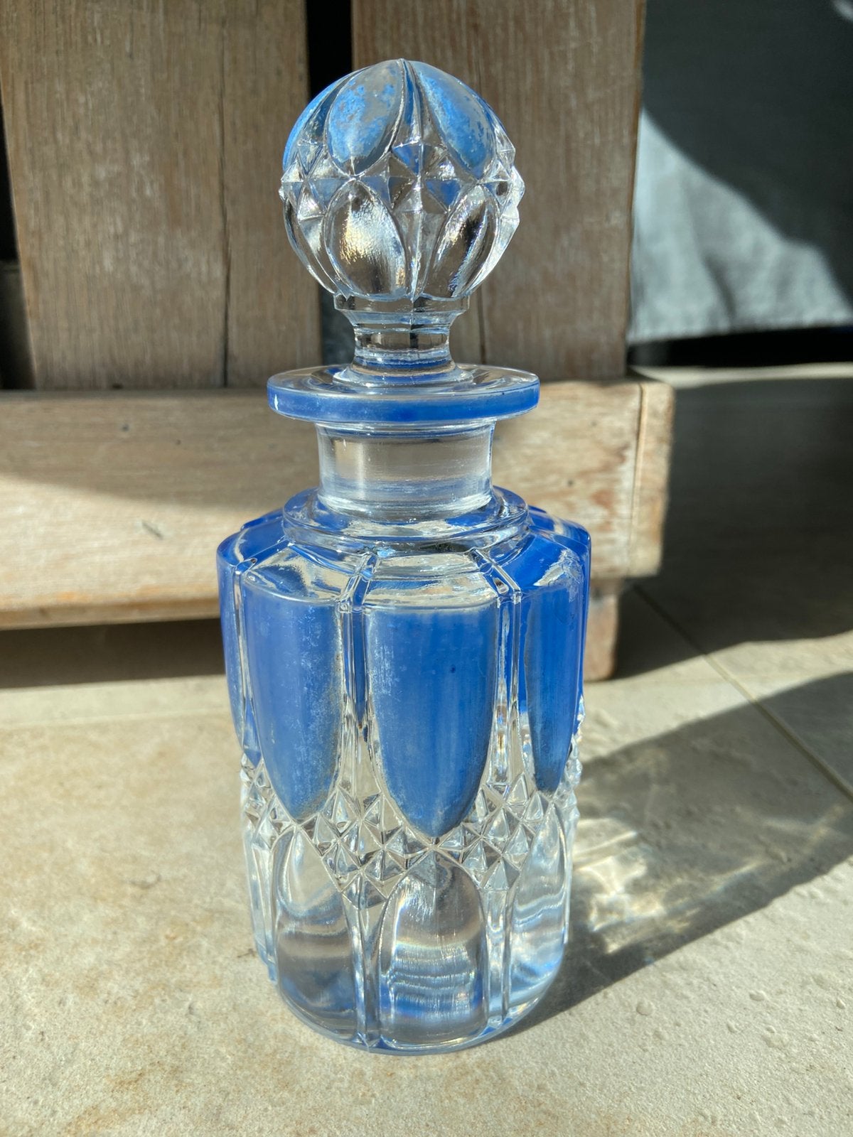 Flacon Parfum Cristal Val Saint Lambert - Valambert Art Déco, Antiquités & Art, Enlèvement ou Envoi