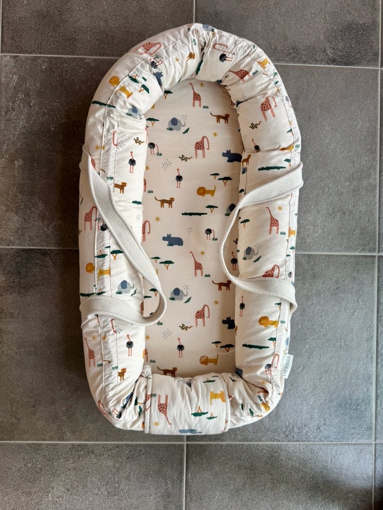LIEWOOD Gro Babylift / babynestje – Dierenprint, Kinderen en Baby's, Ophalen, Zo goed als nieuw, Overige typen
