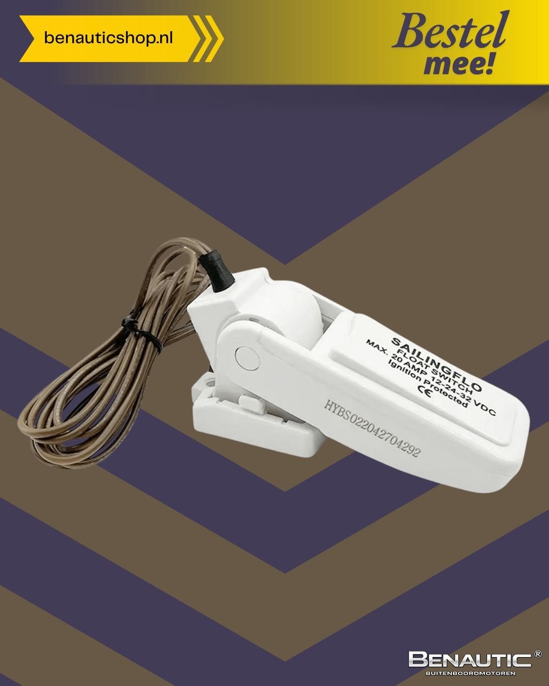 Accessoire Seaflo vlotterschakelaar voor bilgepomp - 12-24vo, Watersport en Boten, Accessoires en Onderhoud, Nieuw, Ophalen of Verzenden