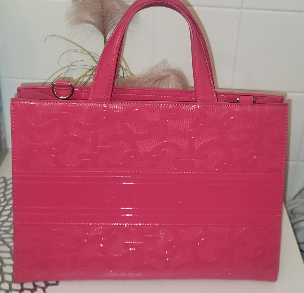 Sac GAUDI rose fuschia verni, Enlèvement ou Envoi, Comme neuf, Rose, Sac à bandoulière