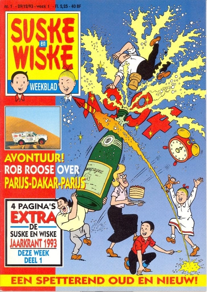 Verzameling Suske en Wiske weekblad + bijlagen 1993-1995., Meerdere stripboeken, Verzenden, Zo goed als nieuw, Willy vandersteen