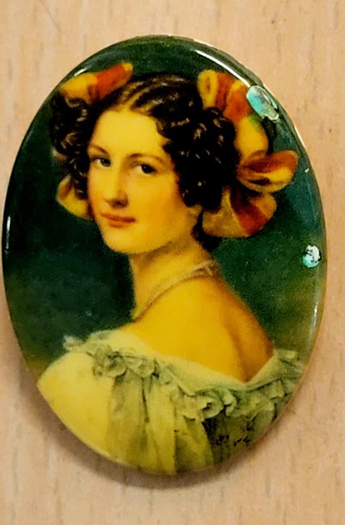 Vintage broche, Ophalen, Gebruikt, Minder dan 4 cm, Overige materialen