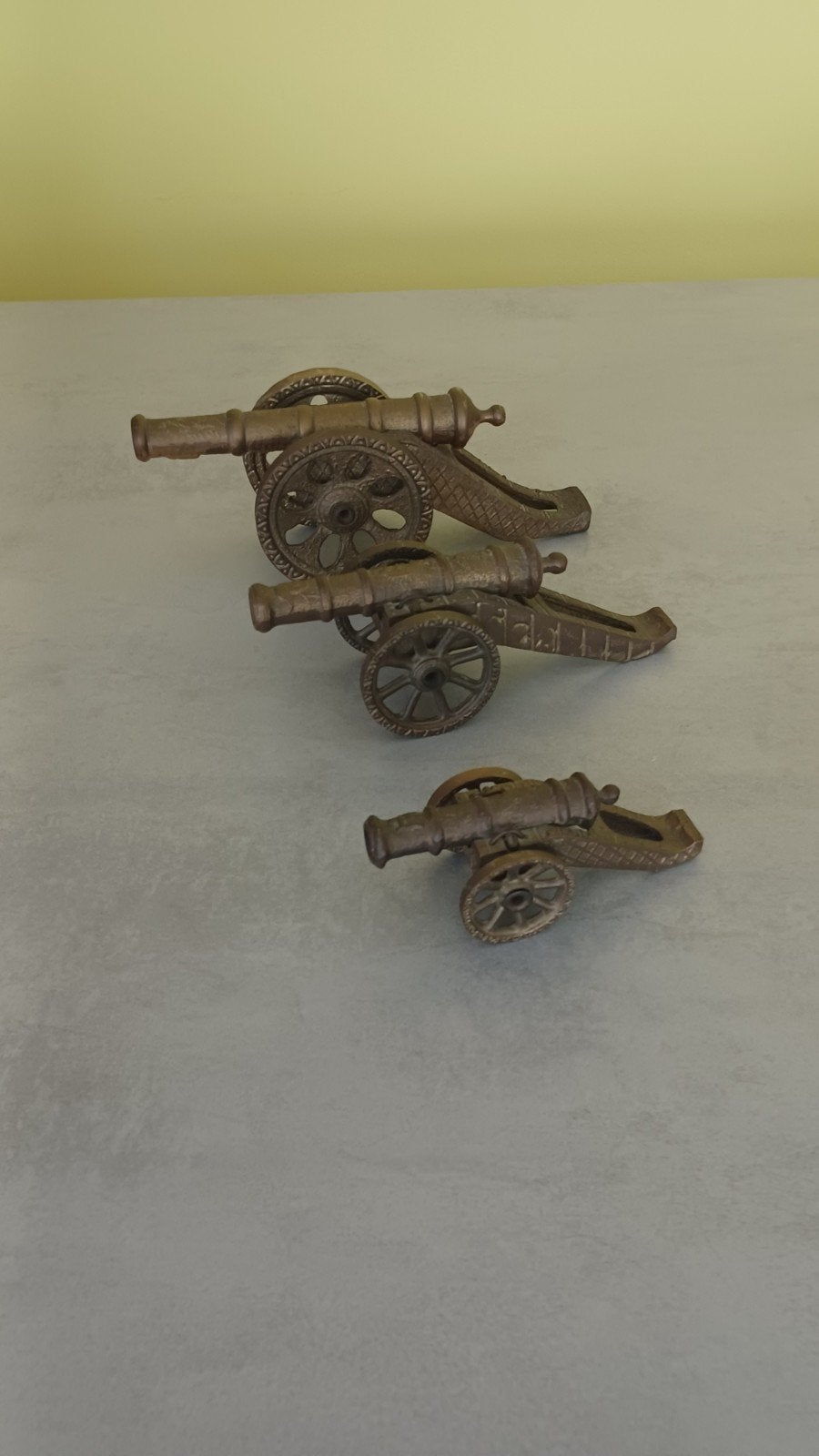 Canon en bronze 3 taille differentes, Antiquités & Art