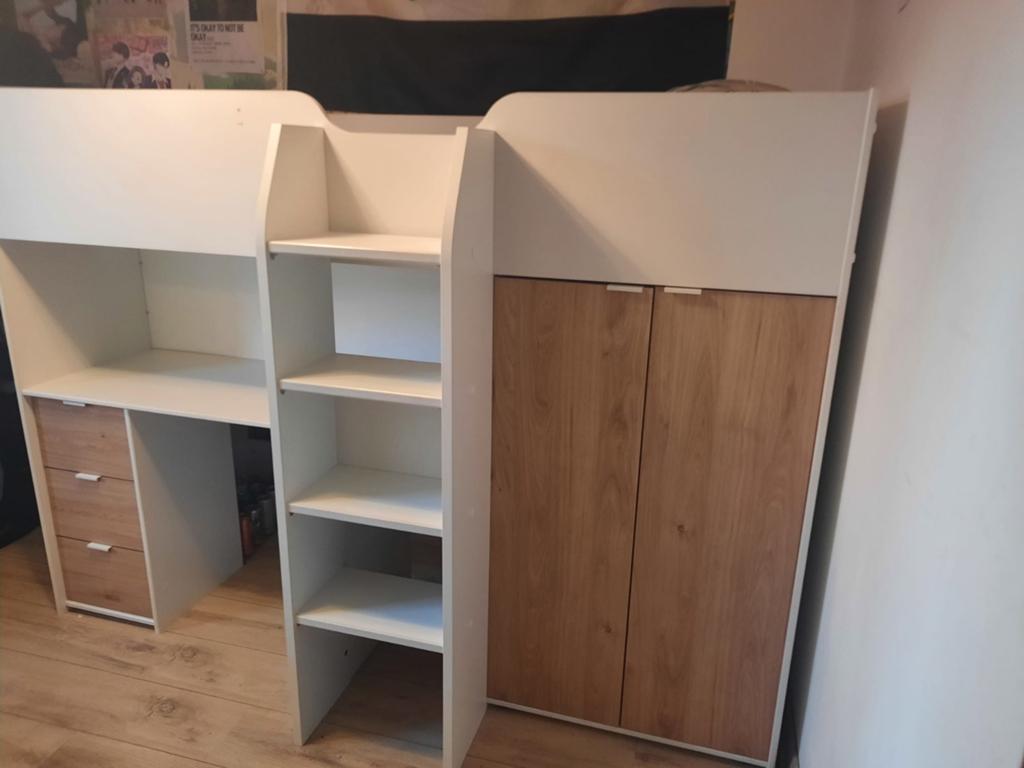 Mooie halfhoogslaper 'Tom' in goede staat, Kinderen en Baby's, Kinderkamer | Complete kinderkamers, Gebruikt, Jongetje of Meisje