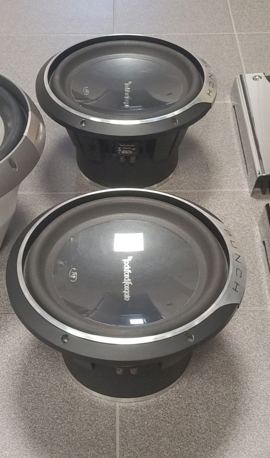 set van 2 subwoofers Rockford Fosgate punch P3D412, Auto diversen, Autospeakers, Ophalen, Zo goed als nieuw