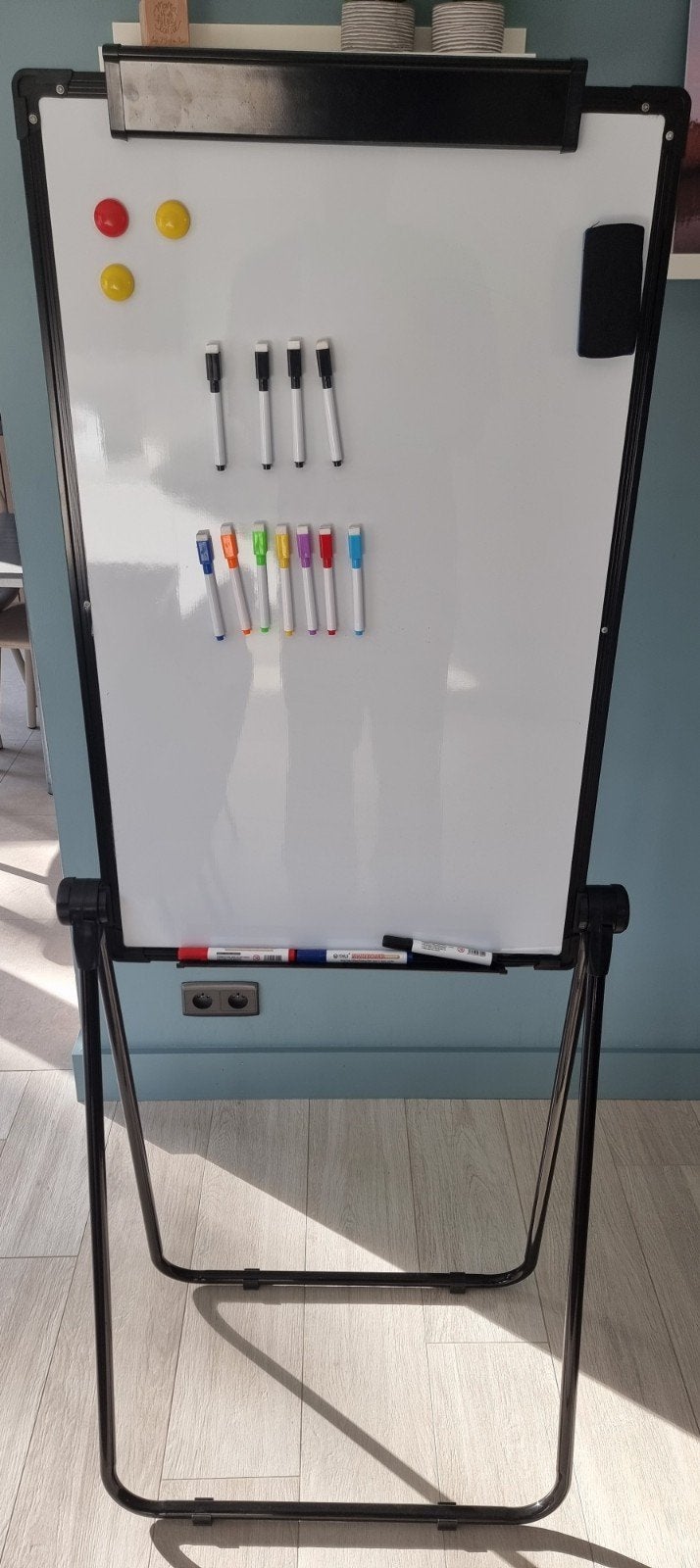 opzetbaar whiteboard incl. stiften, magneten en bordenwisser, Ophalen, Zo goed als nieuw, Whiteboard