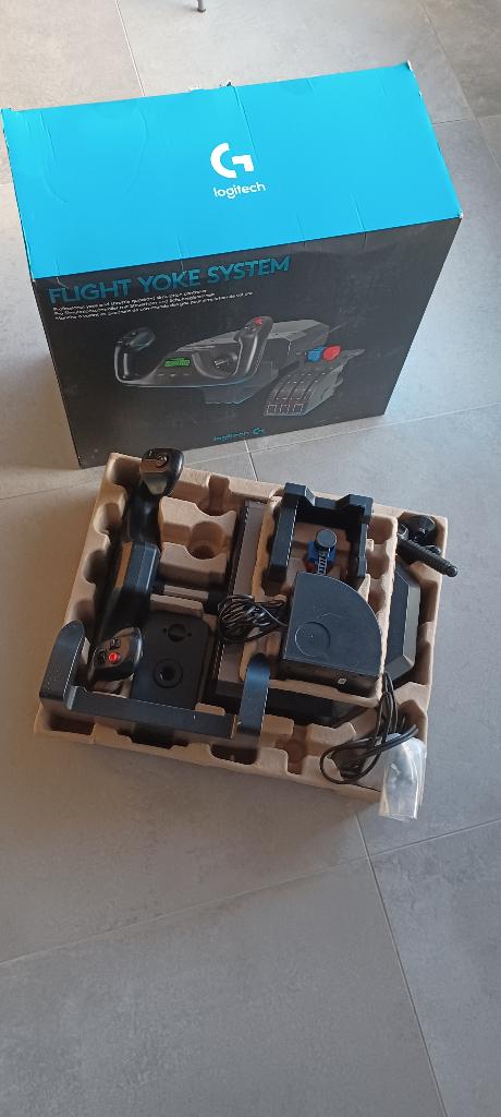 Logitech flight sim yoke, multi & switch panel, Ophalen, Zo goed als nieuw, Logitech