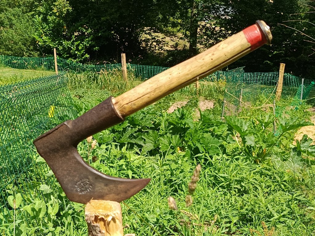 **VERKOCHT** Schuurvondst oude franse bijl doloire - dissel, Antiek en Kunst, Antiek | Gereedschap en Instrumenten, Verzenden