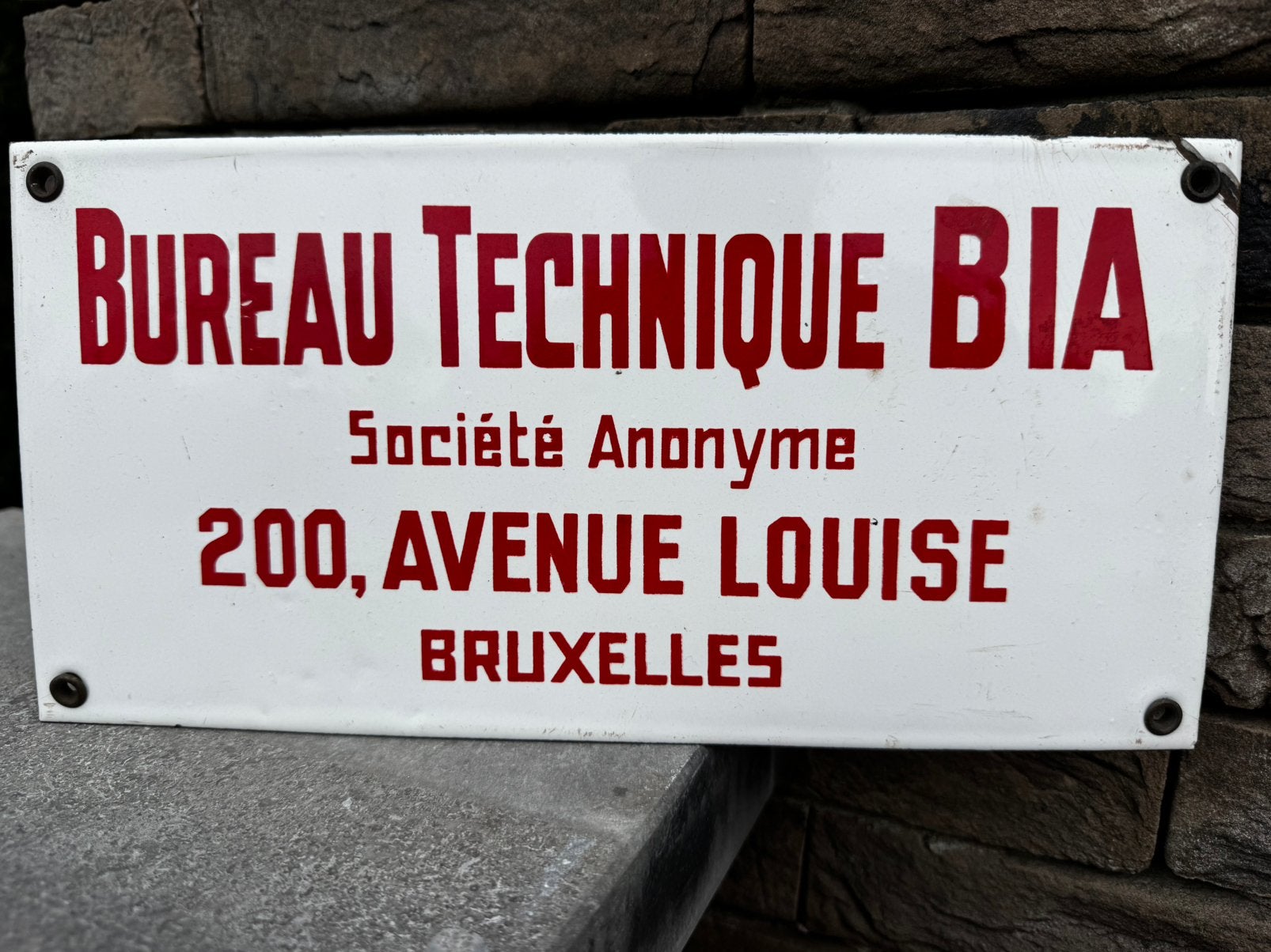 Plaque émaillé/ emaille bord, Ophalen of Verzenden, Zo goed als nieuw, Reclamebord