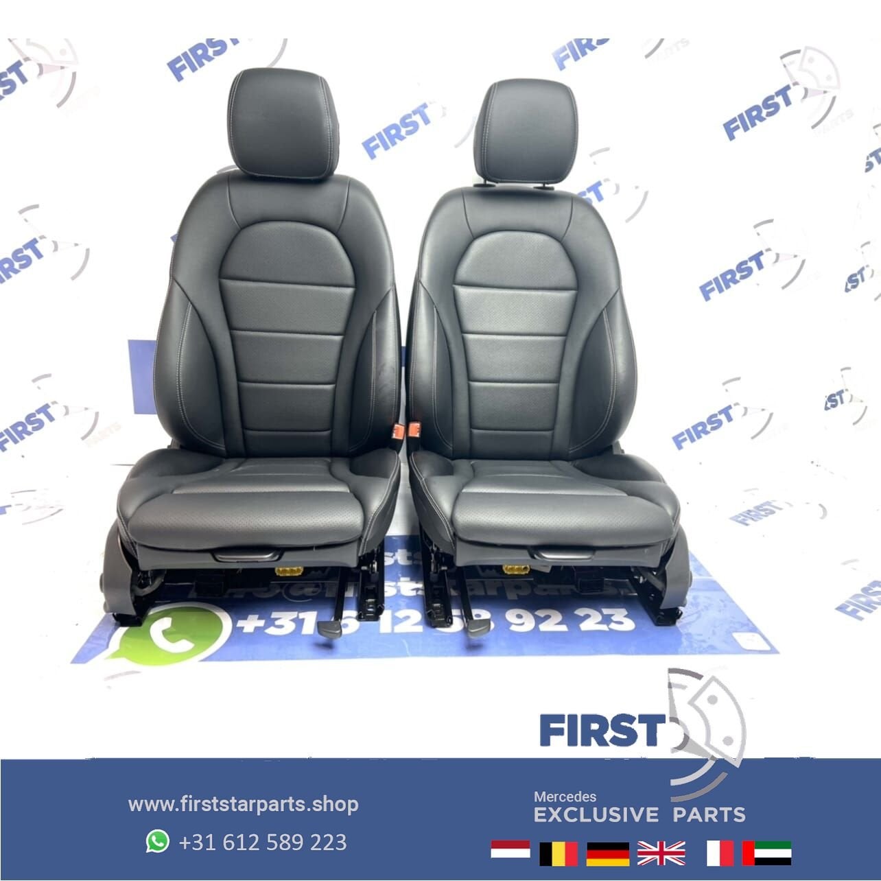 W205 AMG LINE INTERIEUR Mercedes C Klasse 2020 STOELEN Leder, Gebruikt, -, Ophalen of Verzenden, -