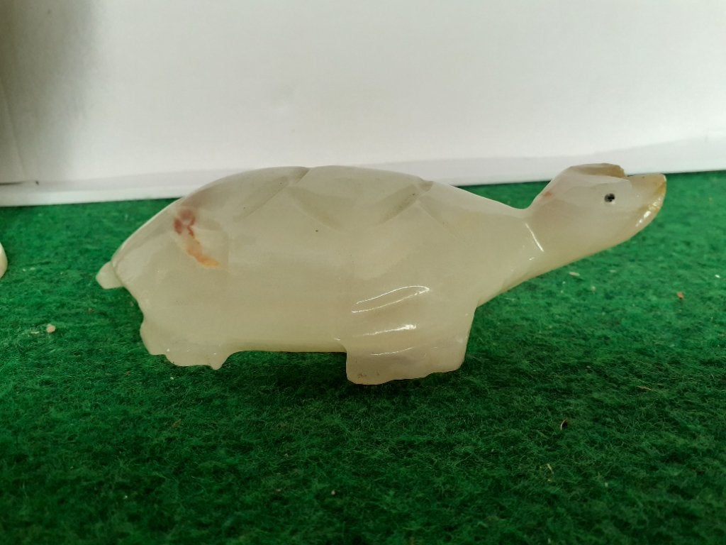 Natuursteen schildpad beeldje, Ophalen of Verzenden