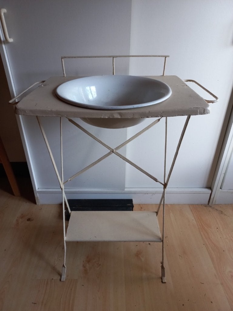 Antieke wastafel met waskom, 25 à 50 cm, Lavabo ou Évier, Moins de 100 cm, Enlèvement
