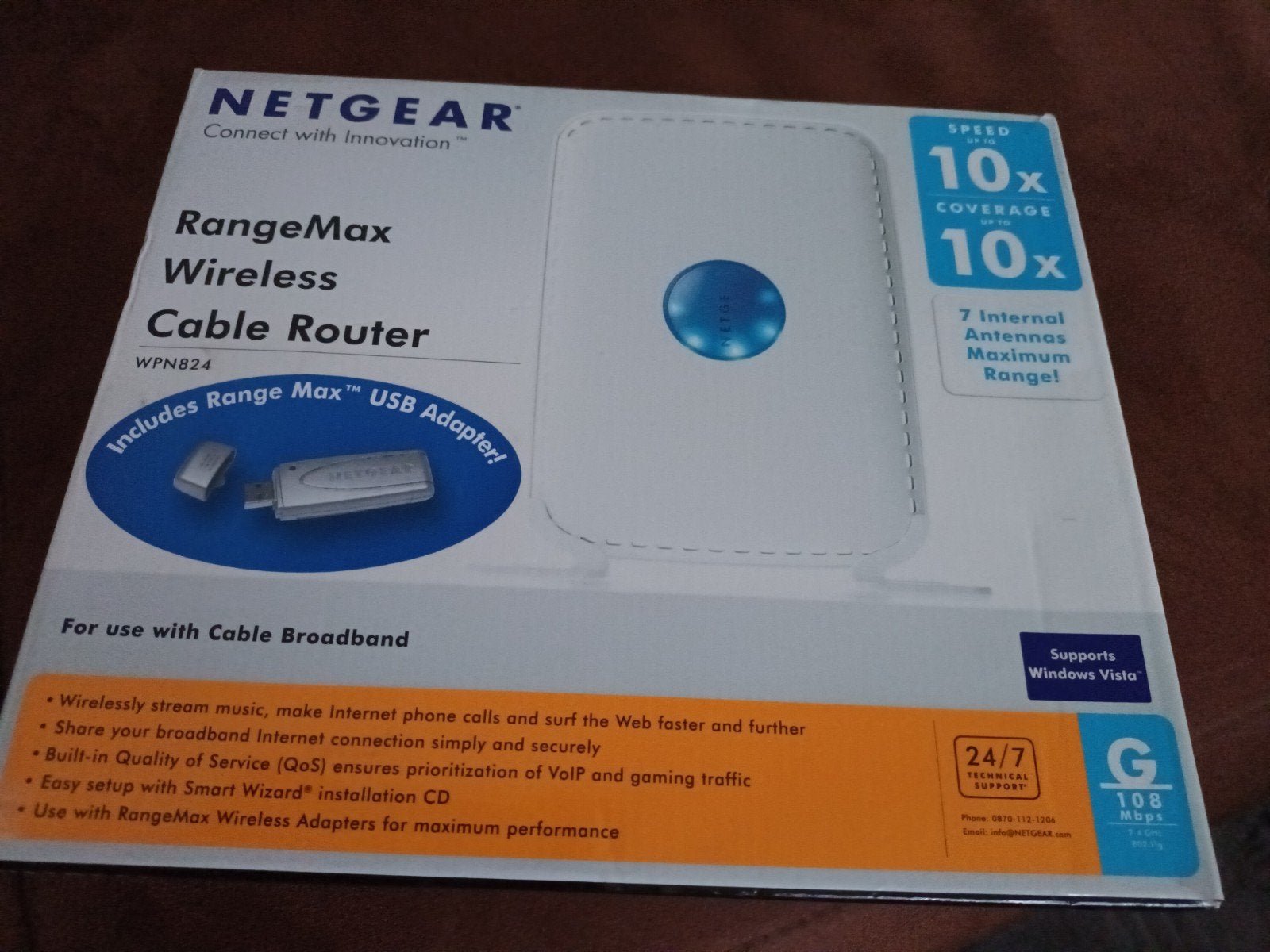 netgear rangemax draadloze router, Computers en Software, Netwerk switches, Ophalen, Nieuw