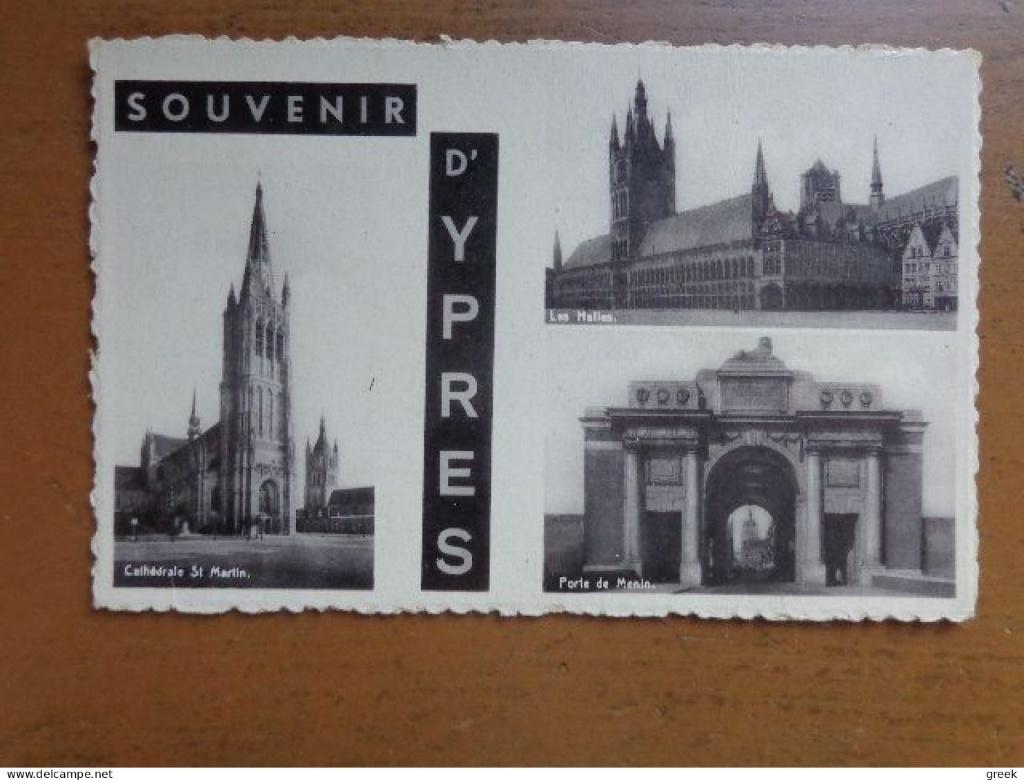 Postkaart, Souvenir d'Ypres (Ieper), Verzamelen, Verzenden, Ongelopen, West-Vlaanderen