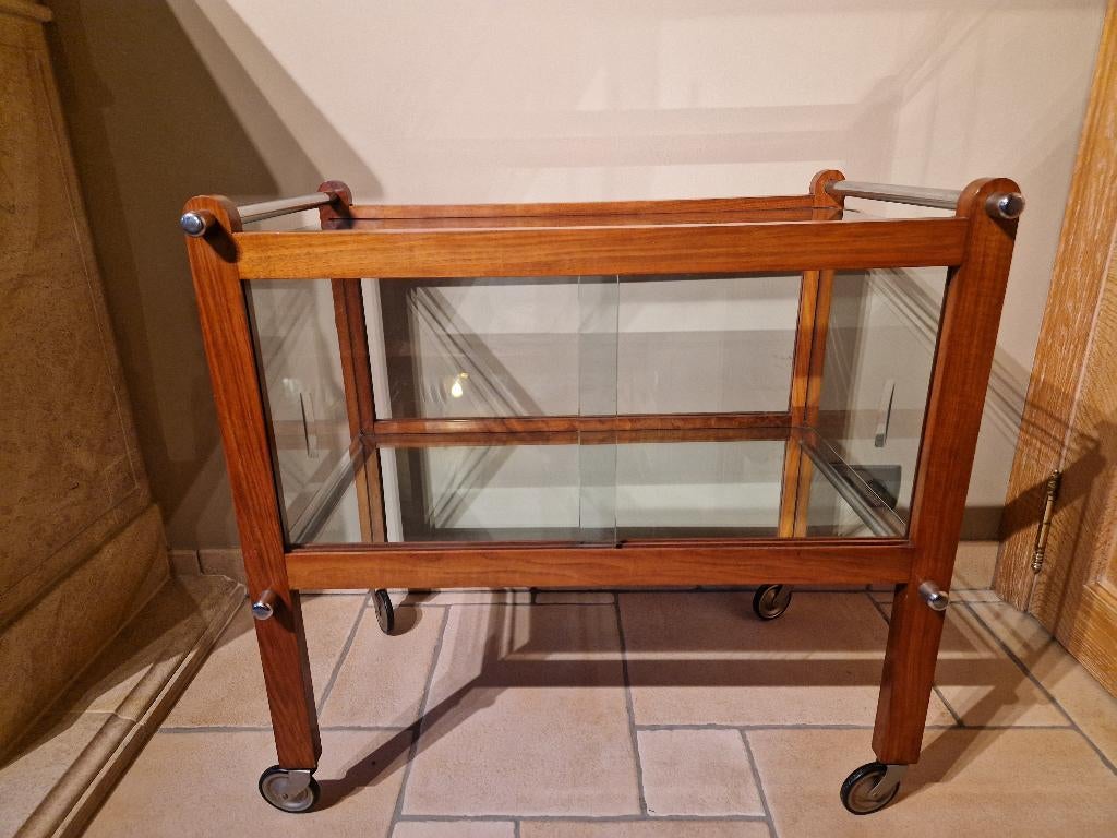 Art Deco chromen serveerwagen, jaren 1930, Enlèvement ou Envoi
