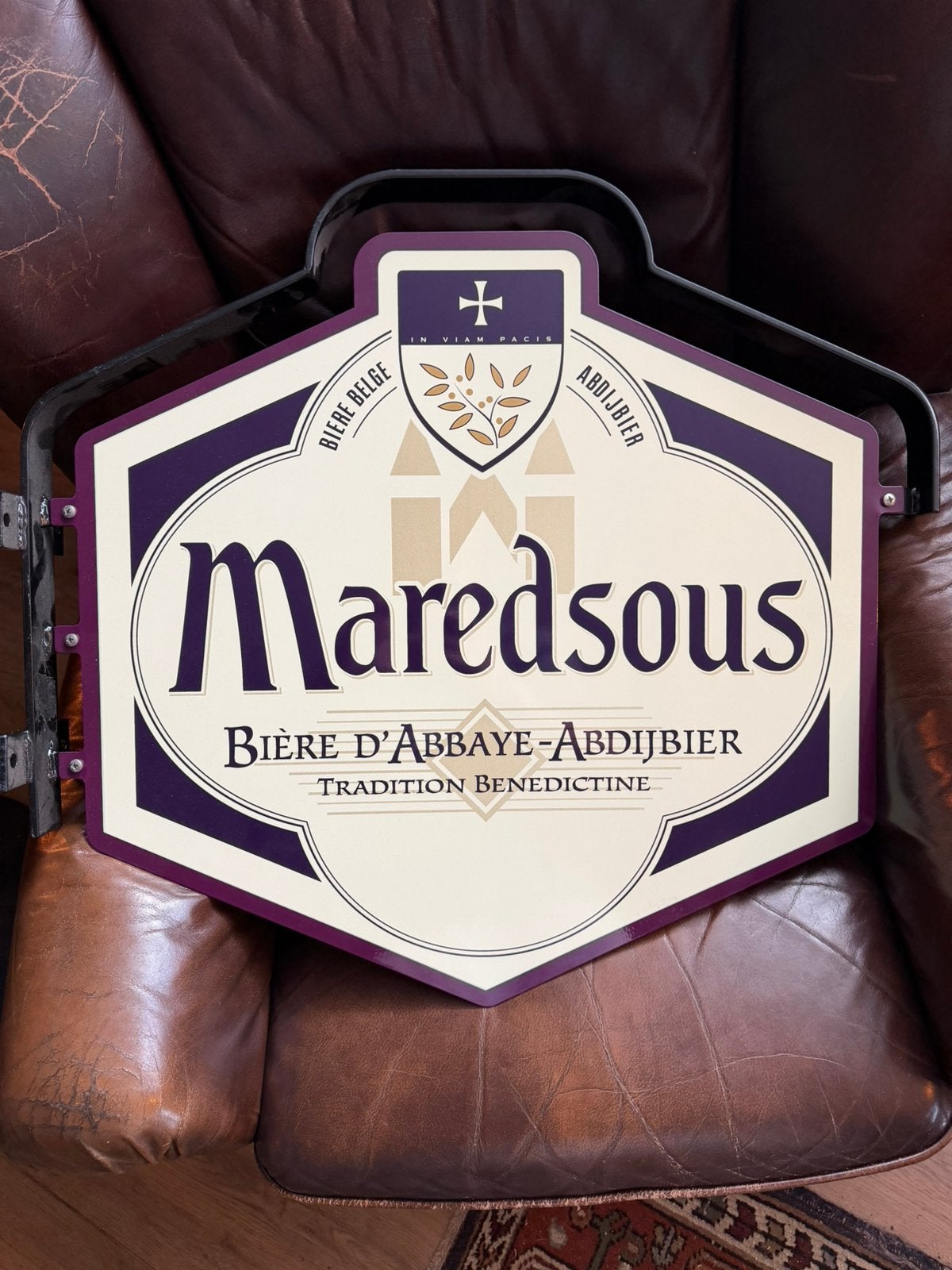 Panneau Maredsous, Enlèvement ou Envoi, Comme neuf, Panneau publicitaire