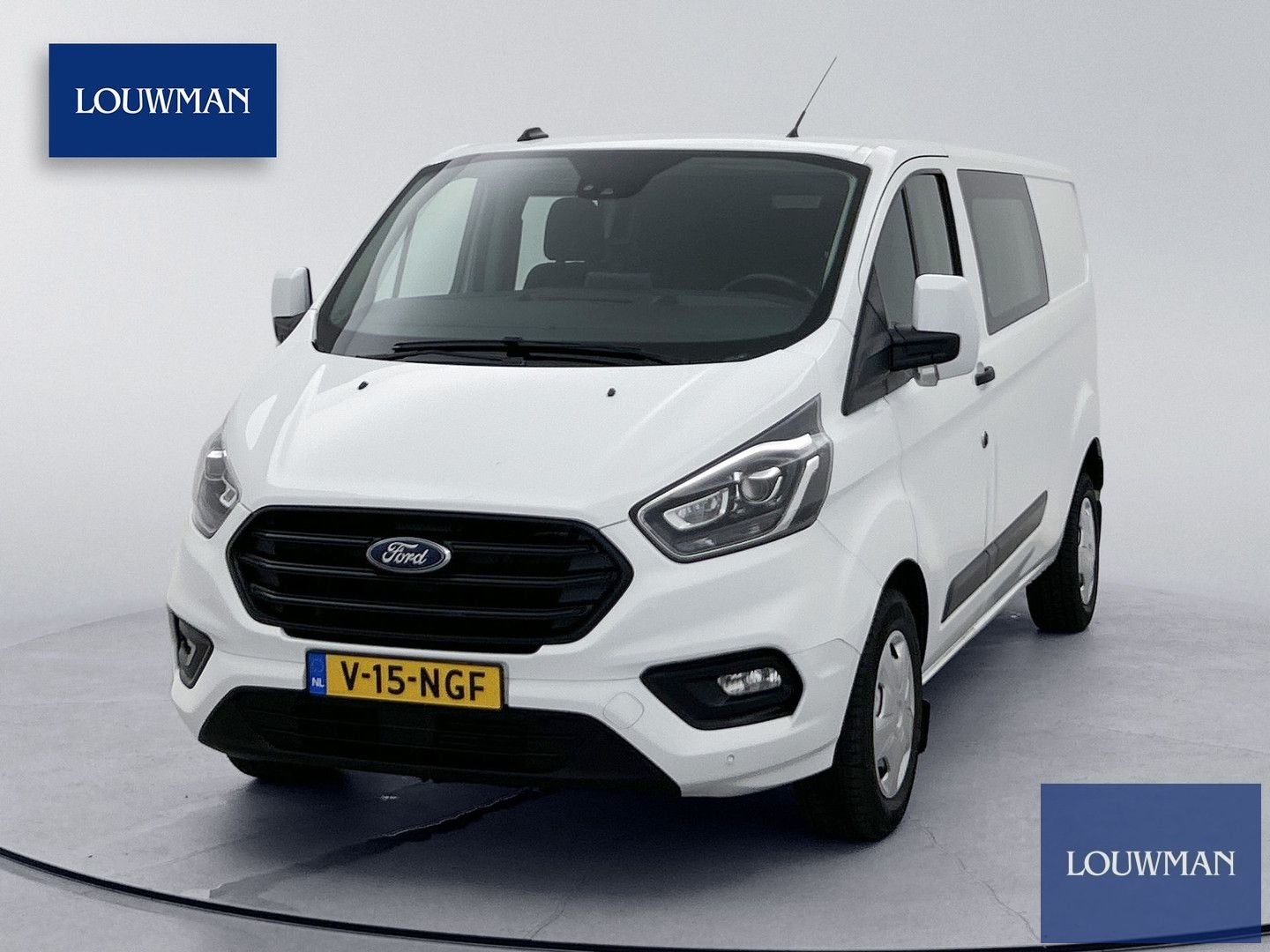 Ford Transit Custom 320 2.0 TDCI L2H1 Limited DC 130pk Autom, Automaat, Wit, Bedrijf, Diesel