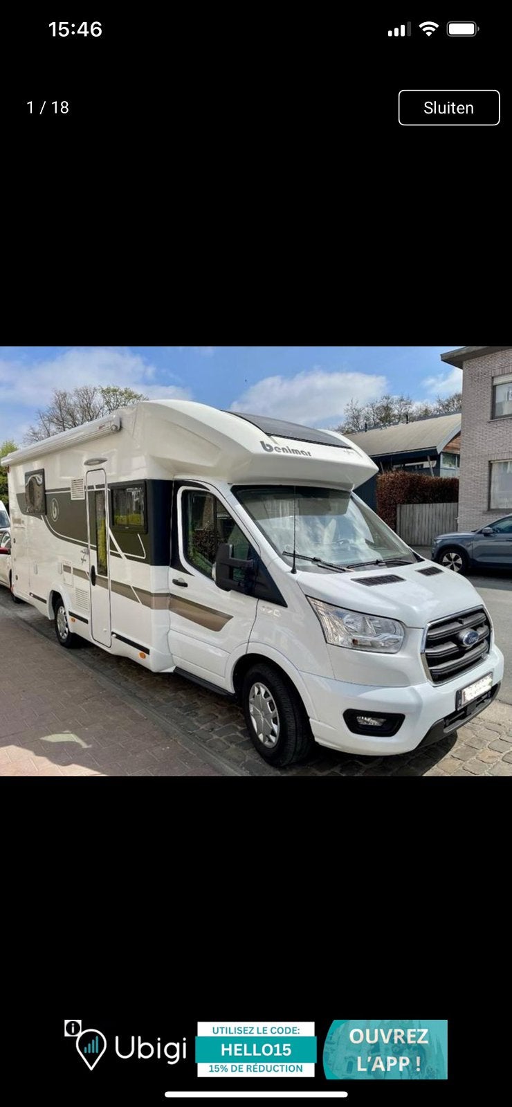 Mobilhome benimar cocoon 497 deluxe, Caravans en Kamperen, Mobilhomes, Particulier, Automaat, Benimar