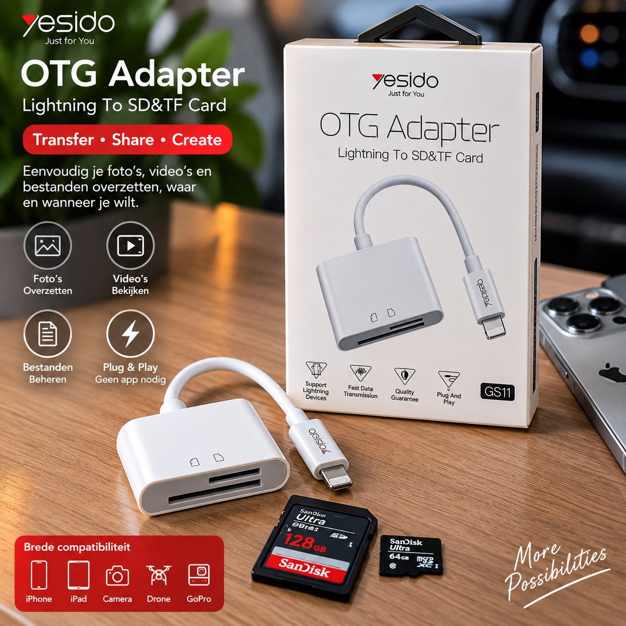 Adaptateur audio Yesido USB-C vers 3,5 mm YAU19, Informatique & Logiciels, Enlèvement ou Envoi, Neuf