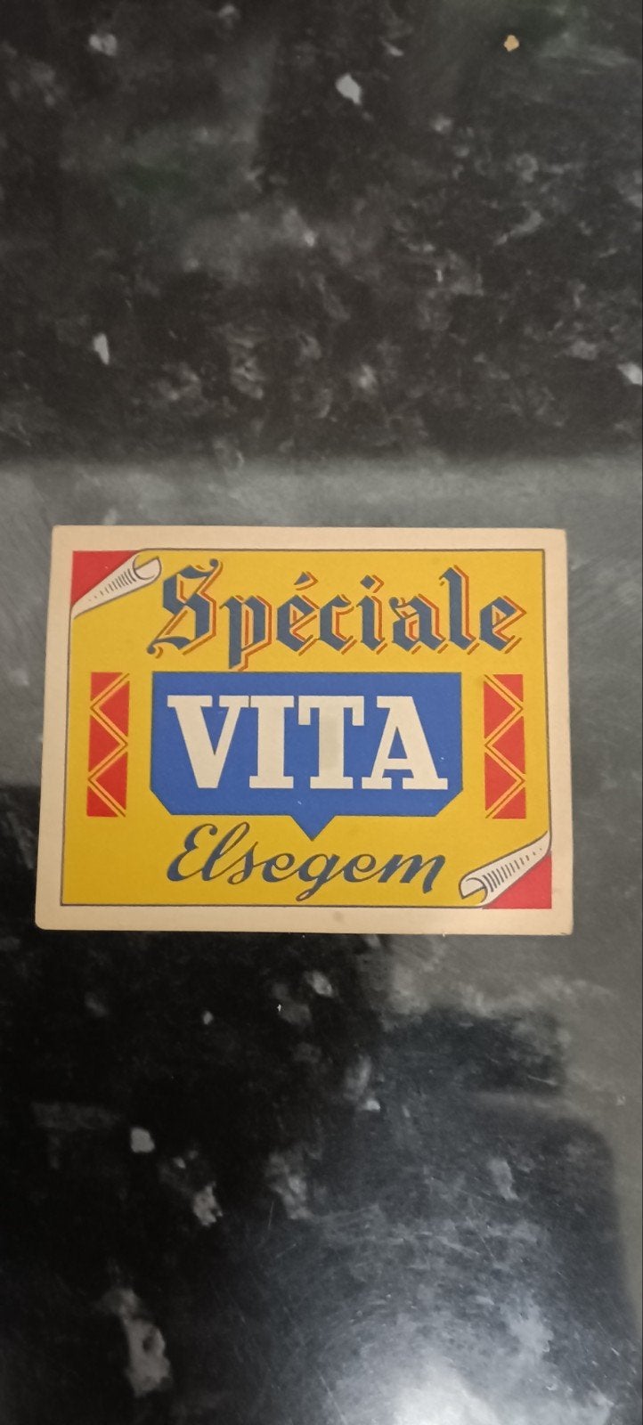 oud bieretiket speciale oude br. Vita Elsegem, Verzamelen, Ophalen of Verzenden