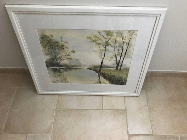 aquarel, Antiek en Kunst, Kunst | Schilderijen | Klassiek, Ophalen, Overige stijlen, Landschap, Aquarel