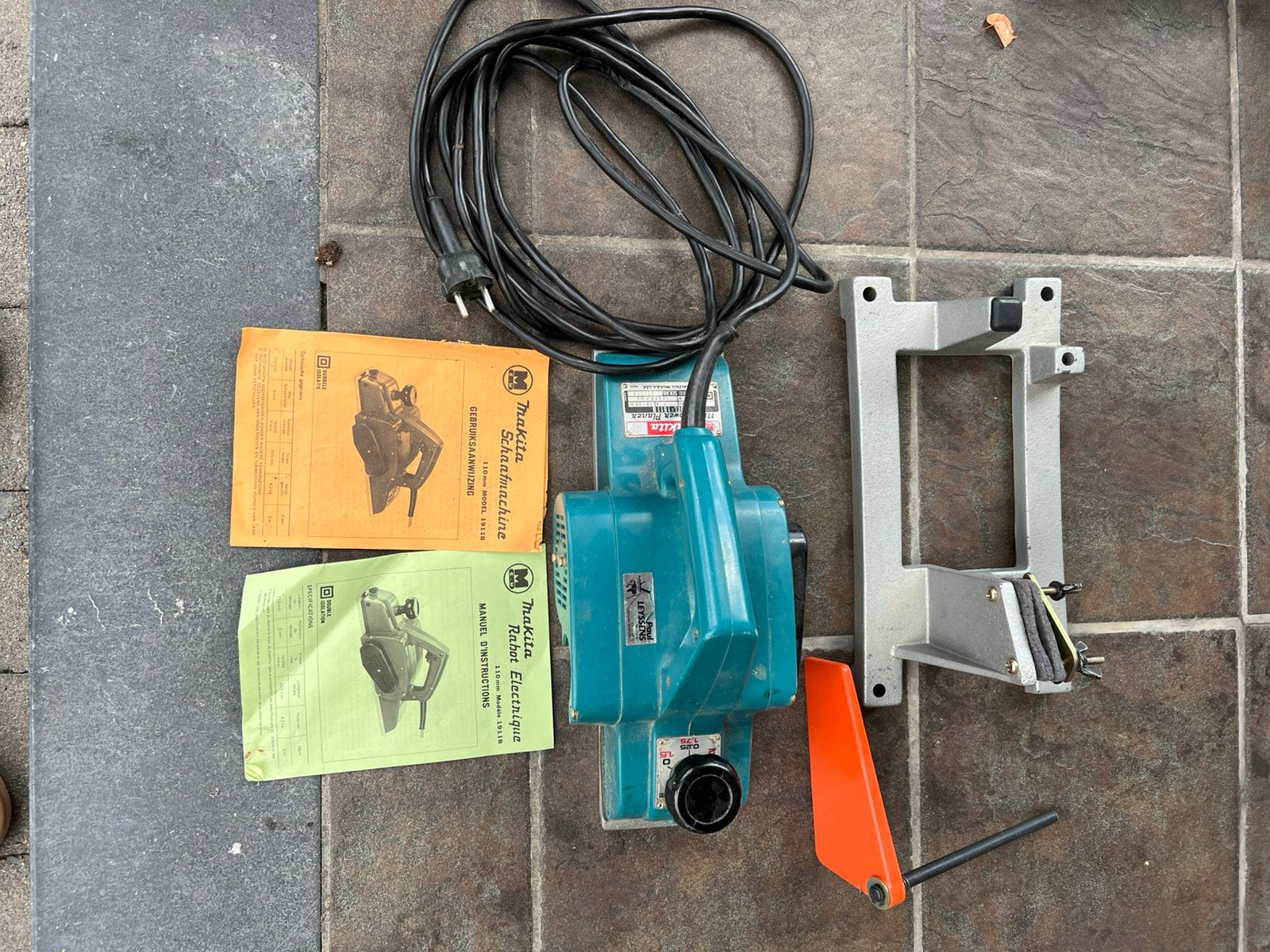 Handschaafmachine + toebehoren, Ophalen, Gebruikt, 600 tot 1200 watt
