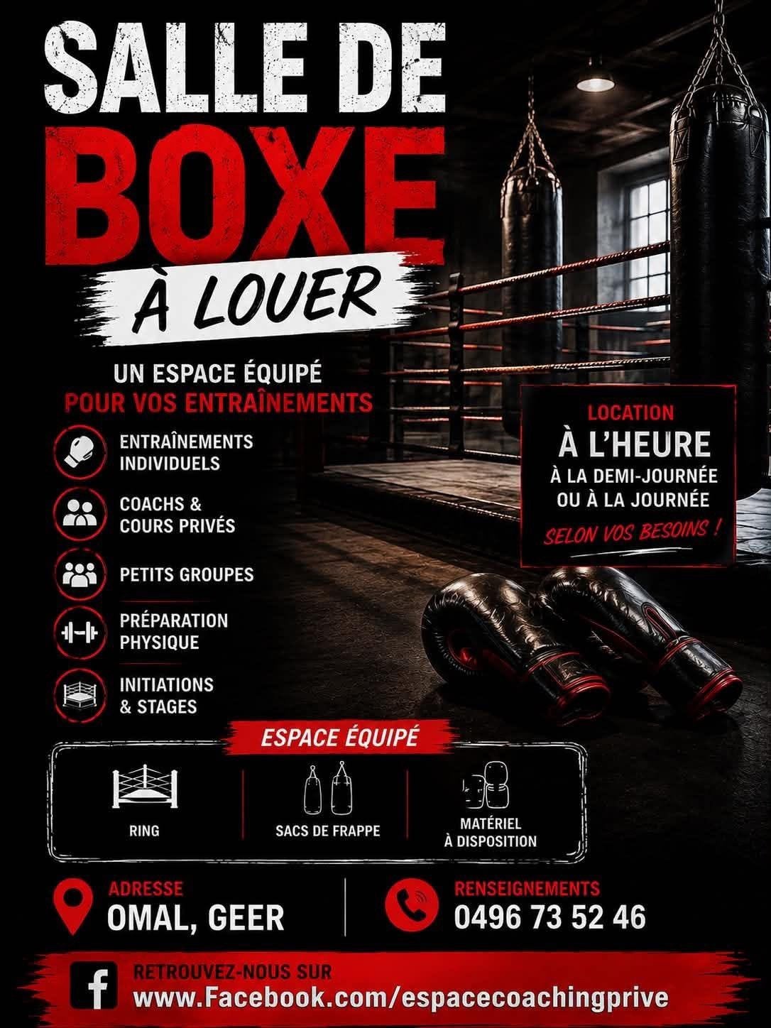 Salle de boxe mma kickboxing, Sport en Fitness, Boksen, Ophalen, Zo goed als nieuw, Overige