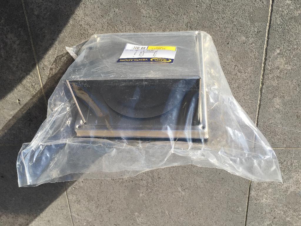 Gevelkap met klep inox merk Gavo type 12-5512I NIEUW, Enlèvement, Neuf, Ventilateur et Extracteur