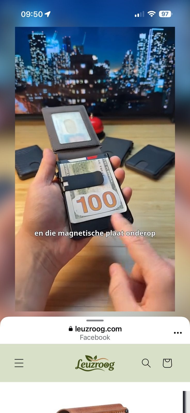 Te koop wallet NIEUW, Ophalen, Nieuw, Bruin
