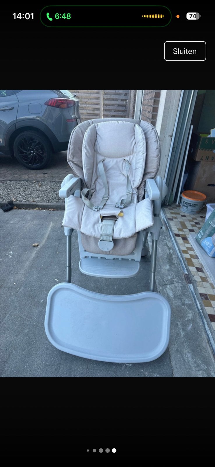Chicco eetstoel, Kinderen en Baby's, Wipstoeltjes, Ophalen, Gebruikt, Chicco