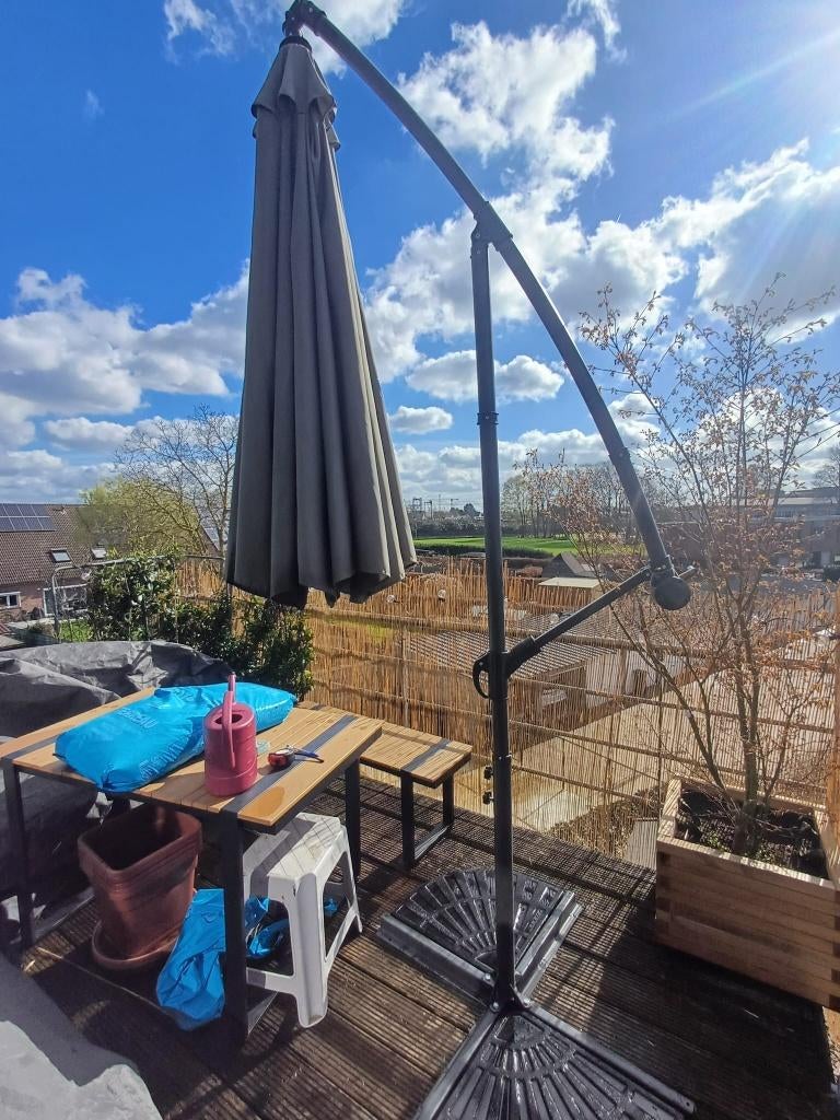 Parasol, Jardin & Terrasse, Parasols, Comme neuf, Autres types, 2 à 3 mètres, Inclinable, Réglable, Enlèvement