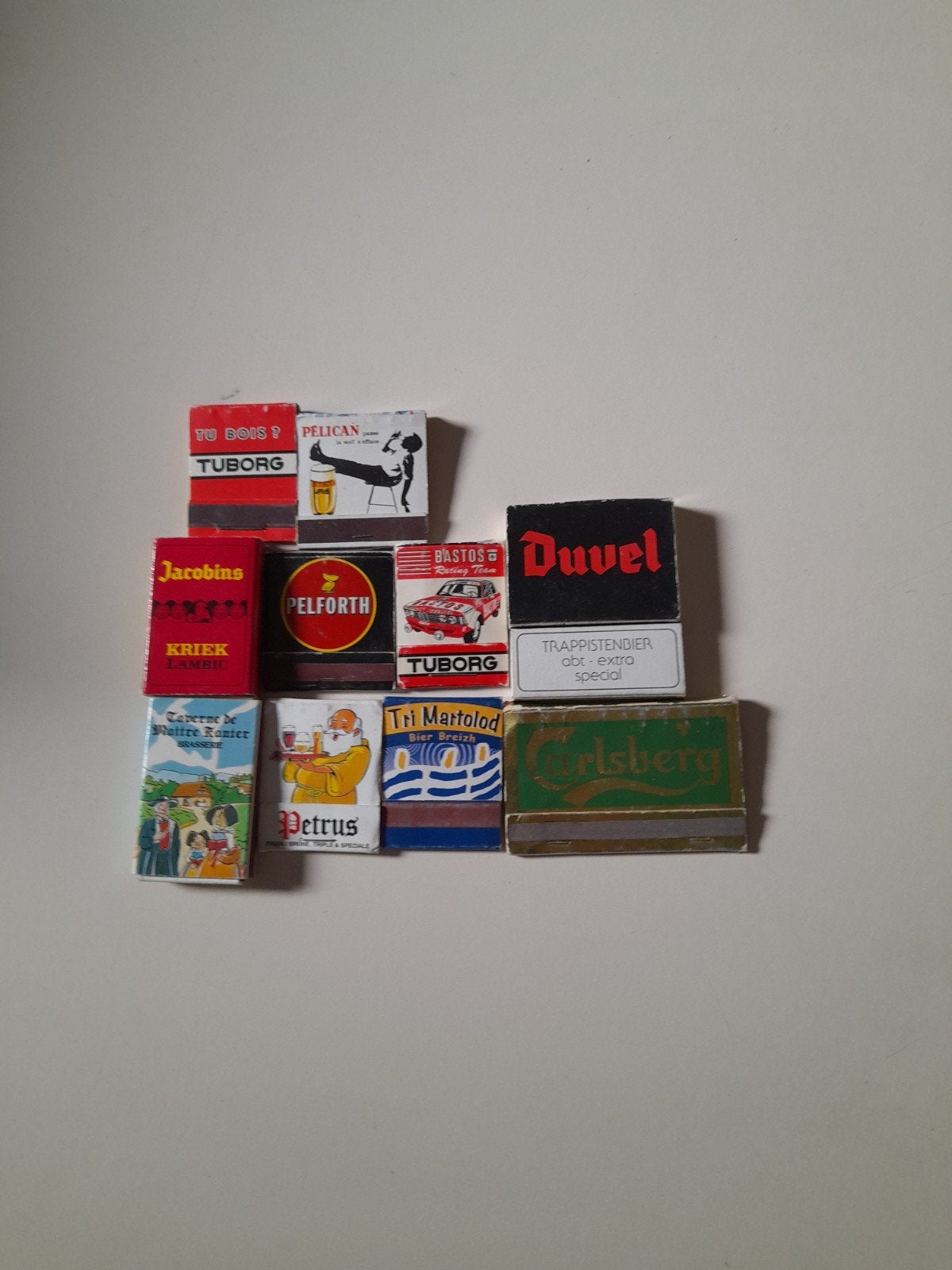 Boîtes d'allumettes pour bière et cigarettes 10 pièces, Enlèvement ou Envoi