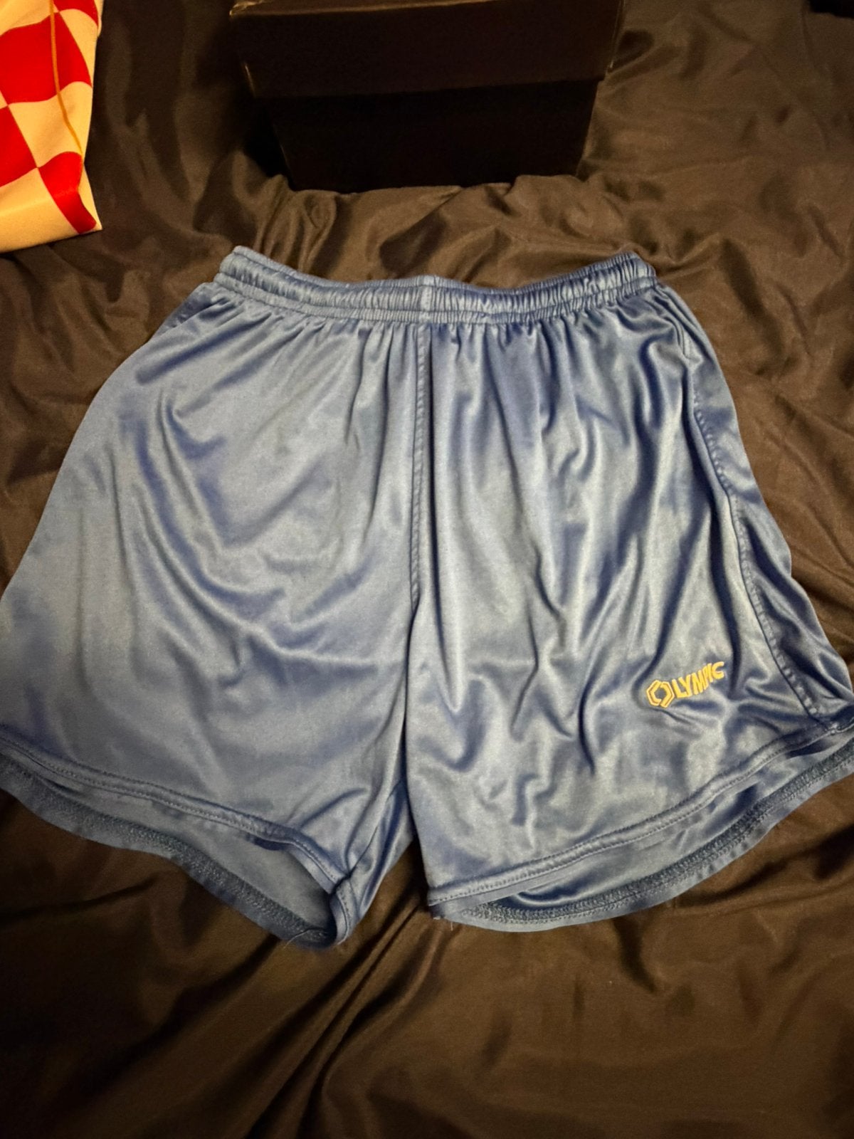 Sportshort OLYMPIC Blauw M ‍️, Kleding | Heren, Sportkleding, Ophalen, Zo goed als nieuw, Maat 48/50 (M), Blauw