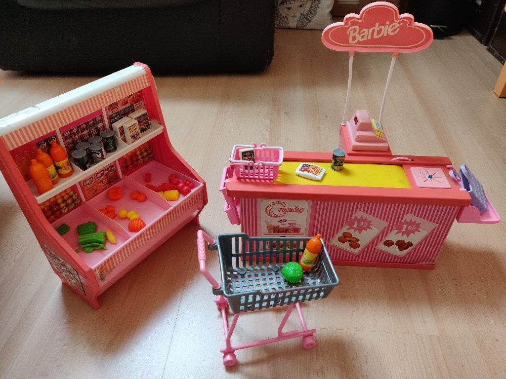 Barbie supermarkt, Kinderen en Baby's, Speelgoed | Poppen, Ophalen, Gebruikt, Barbie