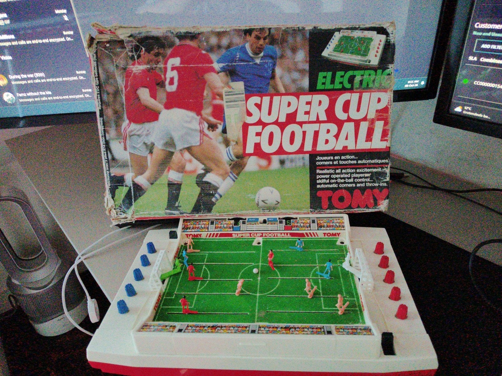 Tomy Super Cup Football with box, Consoles de jeu & Jeux vidéo, Enlèvement, Utilisé