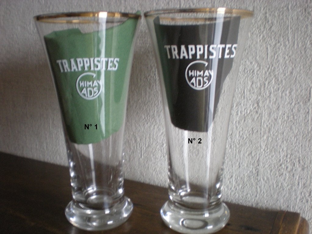 CHIMAY Trappistes ADS Twee verschillende glazen, Verzamelen, Ophalen of Verzenden, Zo goed als nieuw, Glas of Glazen