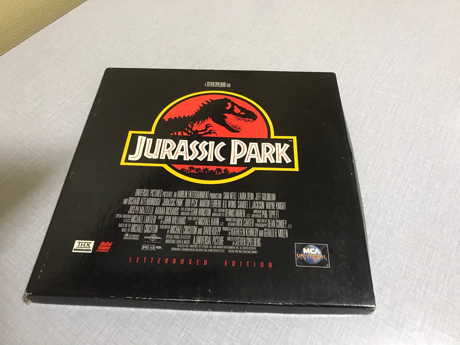Jurassic park  Laserdisc platen (3)ntsc   in mint conditie ., Cd's en Dvd's, Dvd's | Overige Dvd's, Ophalen of Verzenden, Zo goed als nieuw