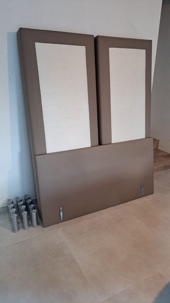 box spring, Maison & Meubles, Brun, Enlèvement, Utilisé, 200 cm