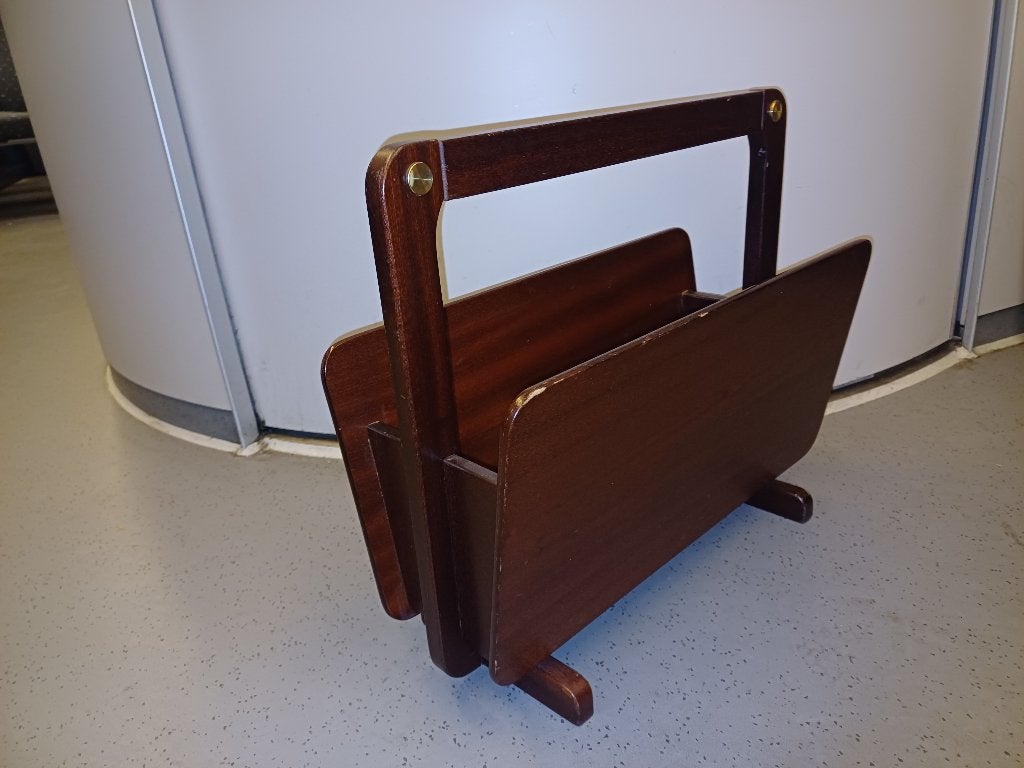 Vintage krantenrek, Huis en Inrichting, Woonaccessoires | Krantenbakken en Lectuurbakken, Ophalen, Zo goed als nieuw
