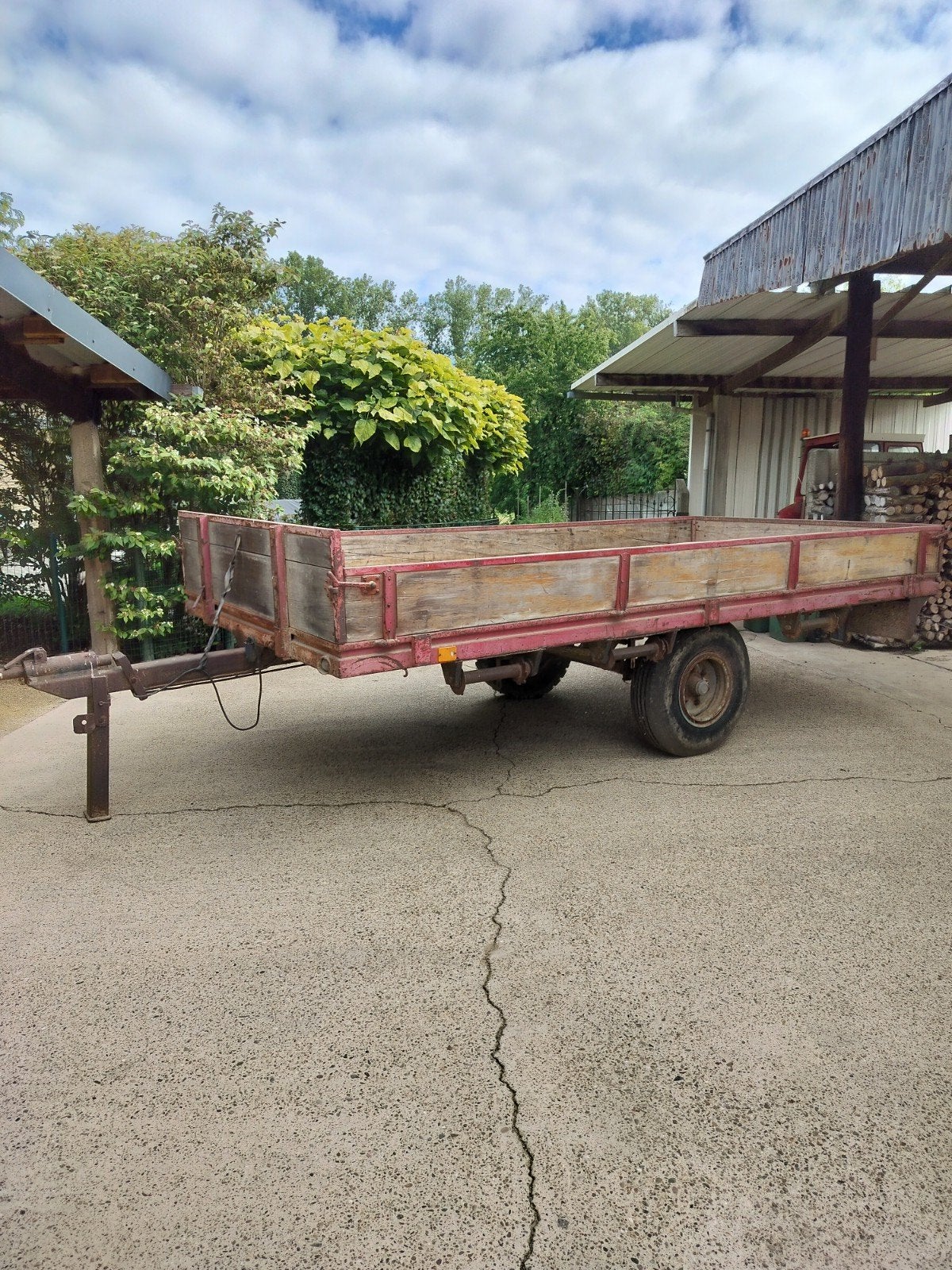 Transportwagen tractor, Doe-het-zelf en Bouw, Ophalen, Gebruikt, Transportkar