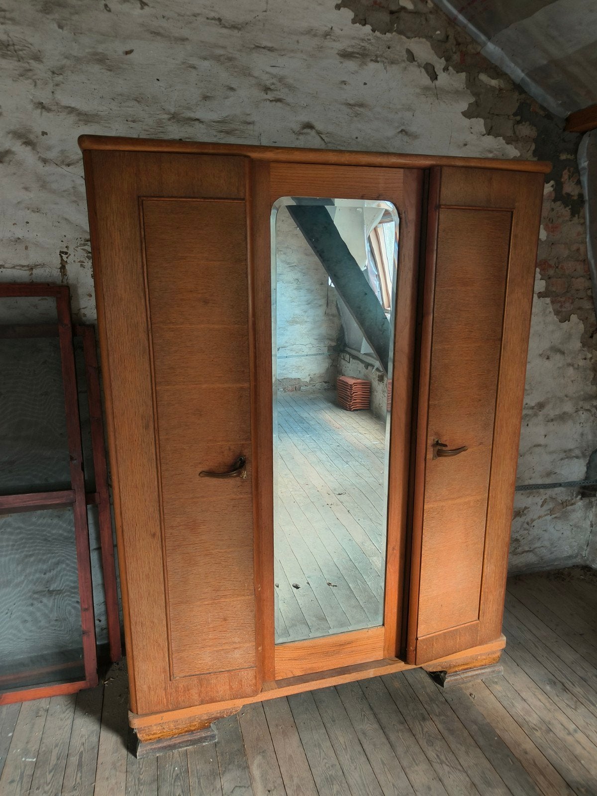 Antieke vintage kast met spiegel, Ophalen
