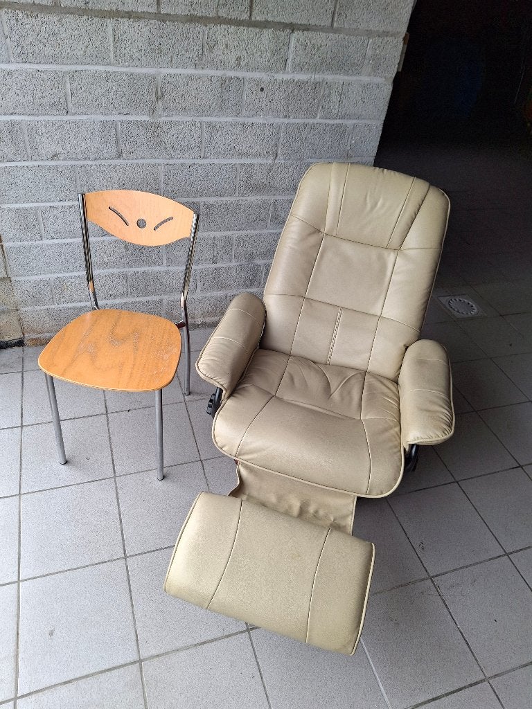 Fauteuil relax, Maison & Meubles, Enlèvement, Comme neuf, Bois